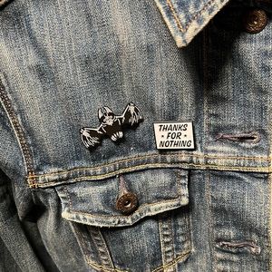SET OF TWO Goth Enamel Pins